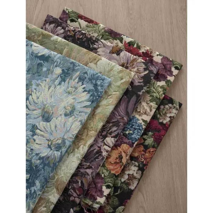 Tissu Jacquard Chenille Style Peinture à l'Huile au Mètre pour Housse de Canapé
