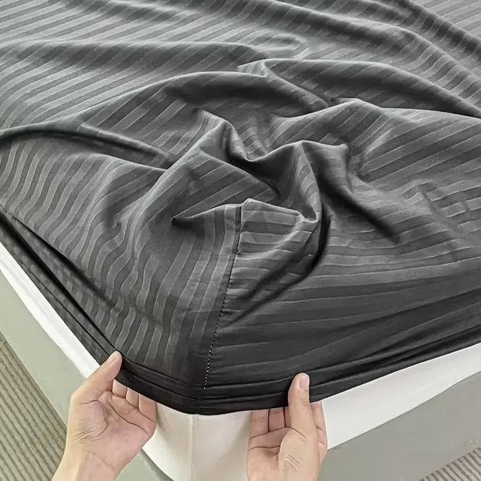 Drap-housse avec bande élastique, couleur unie, housse de matelas douce pour lit simple, double, king, queen, 90/120/140/150/160/180x200cm