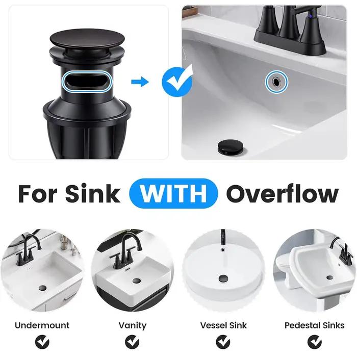 Bonde de lavabo avec siphon anti-débordement