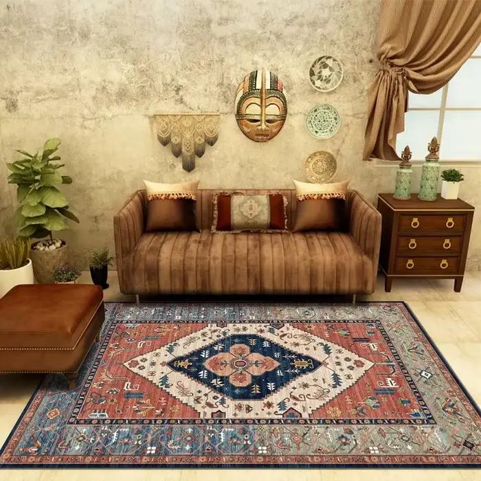 Tapis en peluche de style américain et marocain pour la décoration de la maison
