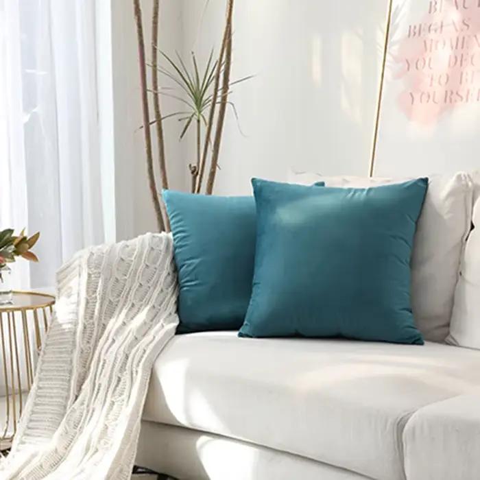 Juste de coussin en velours doux