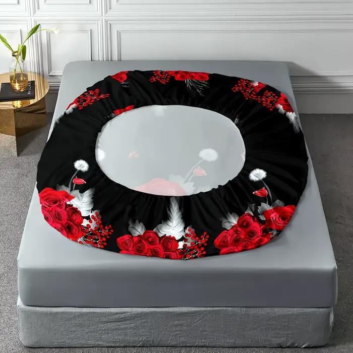 Parure de draps ajustés Rose Rouge Romantique - Literie douce et agréable pour la peau