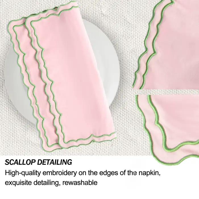 Serviette en tissu festonné de haute qualité