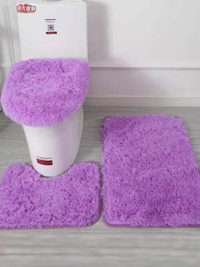 Ensemble de 3 tapis de bain doux et moelleux