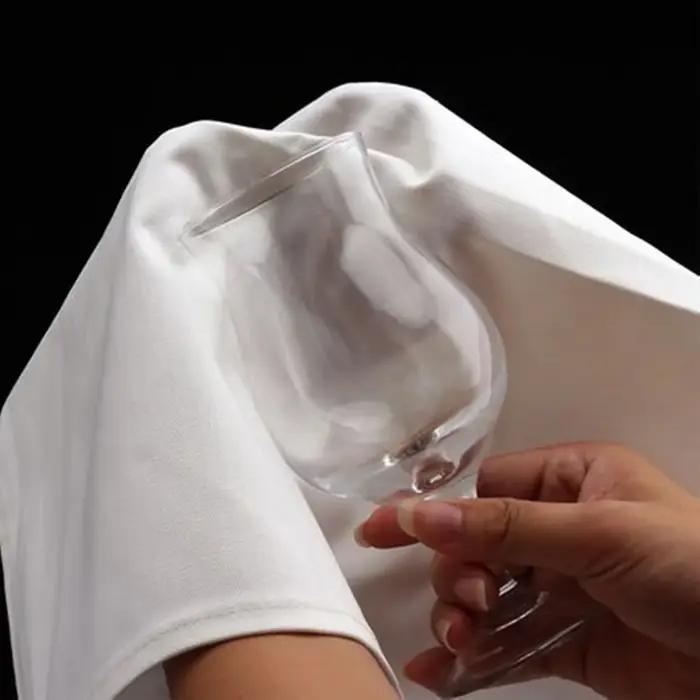 12 pièces HÔTEL 100% coton blanc 50x50 cm tissu à dîner serviettes de restaurant lin pour restaurants