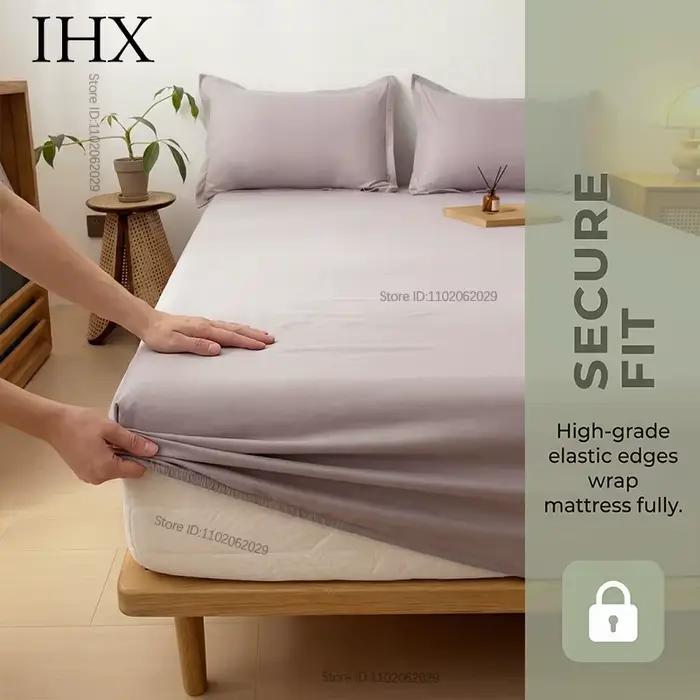 Drap-housse en coton uni IHX