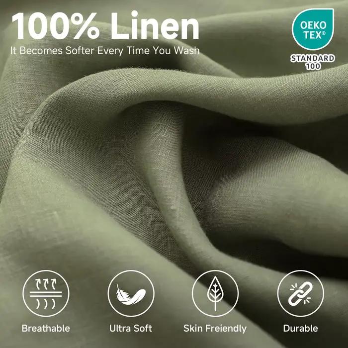 Drap-housse 100% lin (1 pièce)