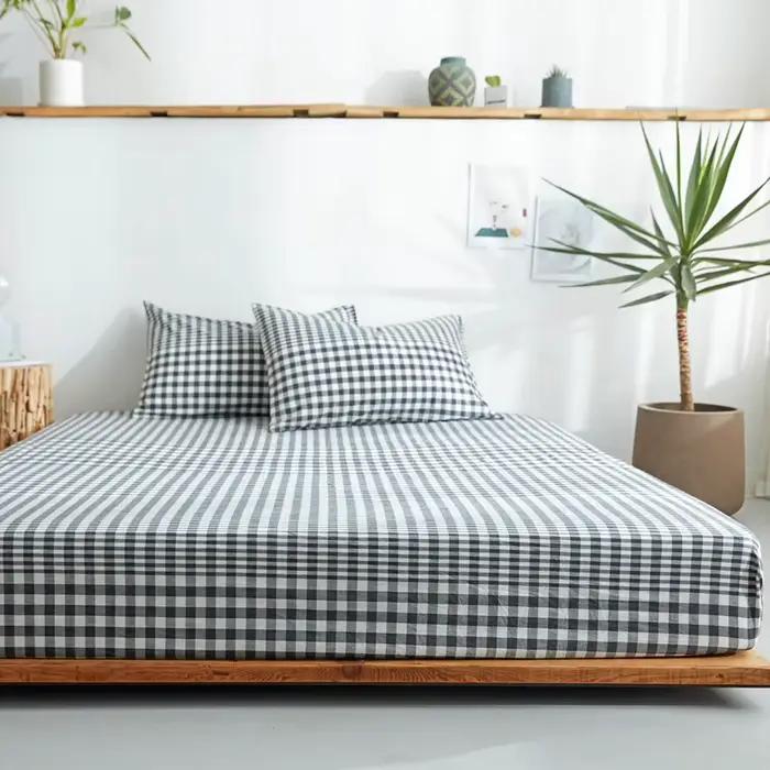 AHSNME – drap-housse à carreaux Super doux