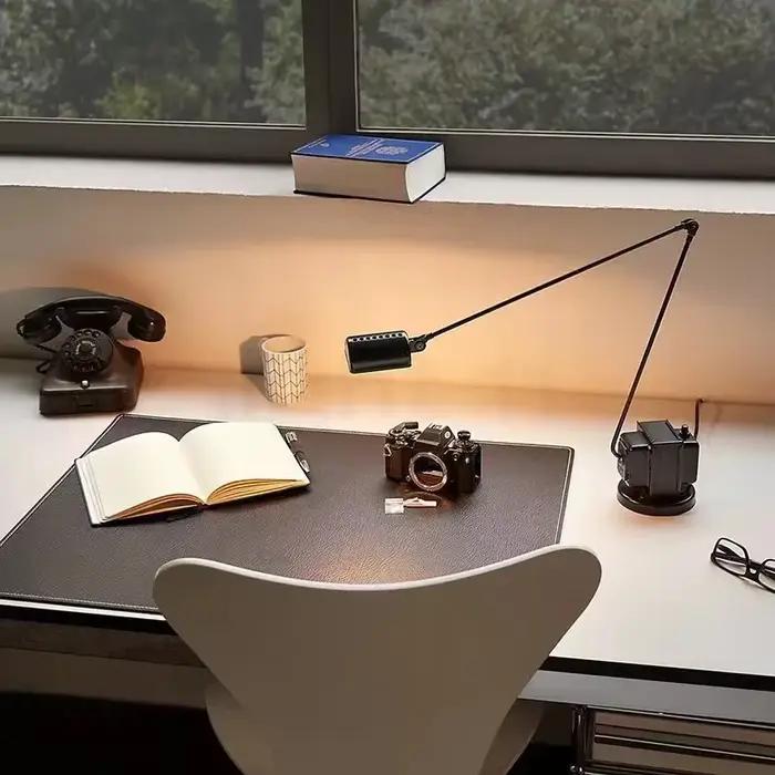 Lampadaire noir minimaliste moderne, Protection créative des yeux, lampe sur pied pour bureau, chambre à coucher, lampe de lecture