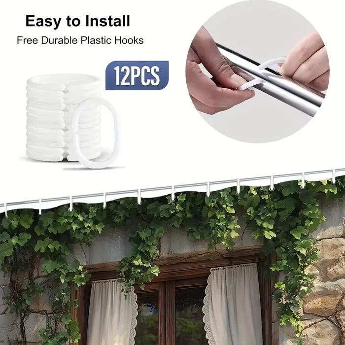 Apportez la nature à l'intérieur avec ce rideau de douche étanche avec une scène de fenêtre rustique pour un appel esthétique