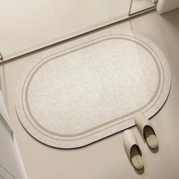 Tapis de salle de bain absorbant en boue de diatomée