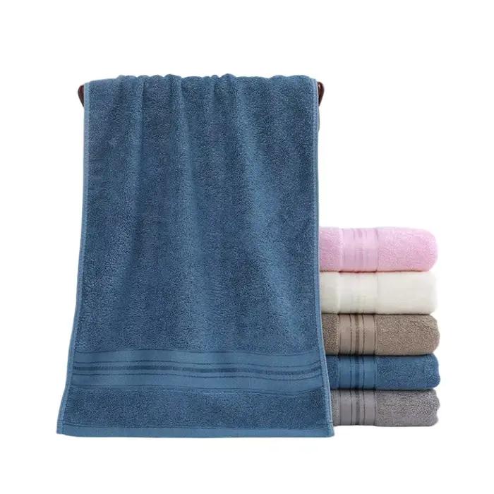 Serviettes de Bain de Luxe en Bambou Bleu 34x74cm 70x140cm Lot de 1/5/10 Pièces