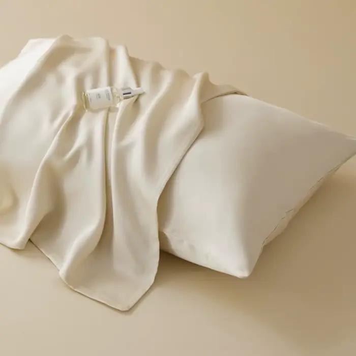 Sondeson 100% housse de couette en soie naturelle avec taie d'oreiller peau saine double reine roi couleur unie literie soyeuse pour cadeau de sommeil