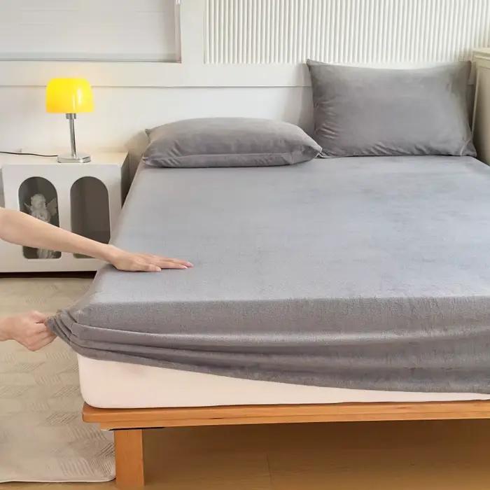 Drap-housse de lit en flanelle ultra douce