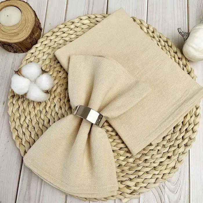 Lot de 6 serviettes en tissu de coton 30x45cm