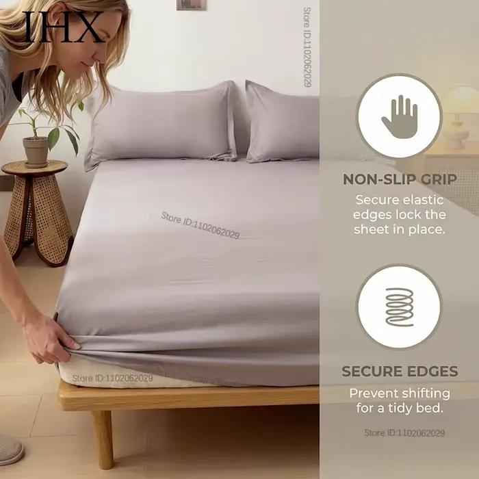 Drap-housse en coton uni IHX