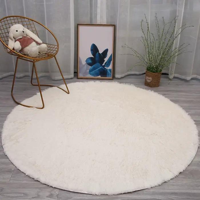 Tapis en peluche imitant le cuir de laine