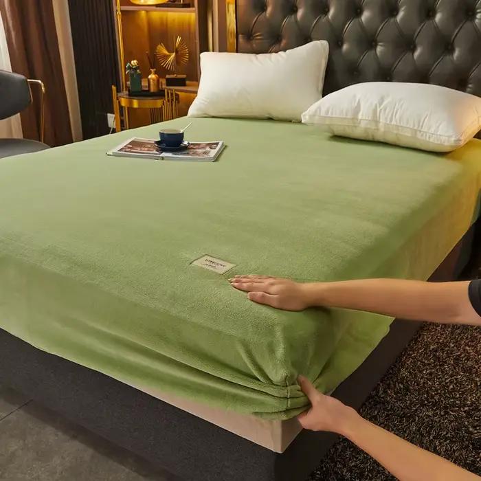 Drap-housse en velours doux et épais