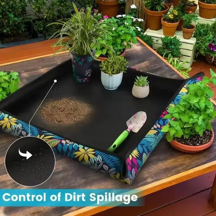 Tapis d'empotage imperméable multifonction, tapis de jardinage d'intérieur réutilisable pour un usage tout usage dans le mélange de sol, plantation de graines, repointage