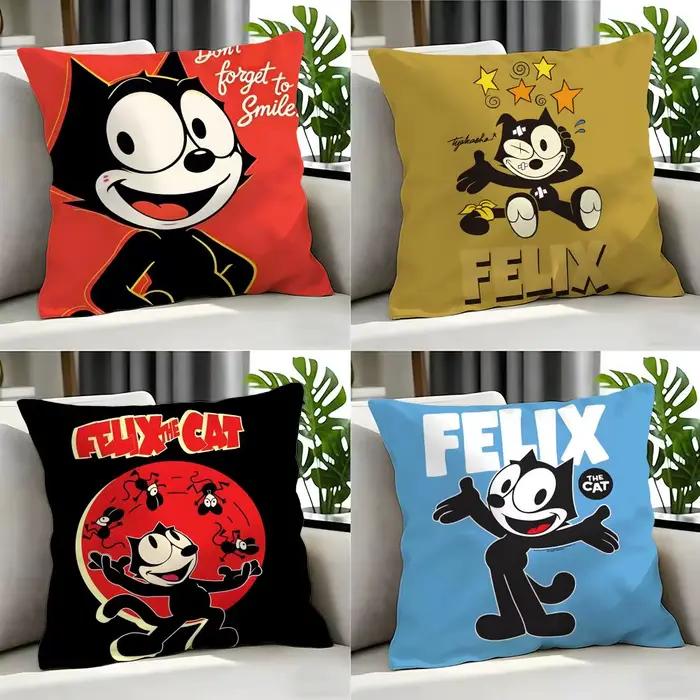 Housse de coussin de dessin animé Felix le chat