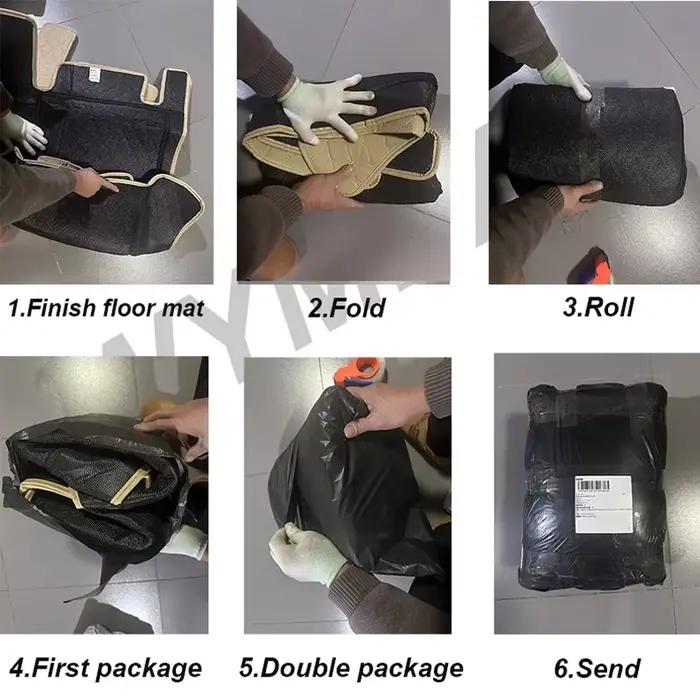 Tapis de sol de voiture pour KIT E-208 e208 P21 2019 ~ 2022 2020 Tapis Polymères en cuir de luxe Tapis imperméables Tapis durables Accessoires de voiture