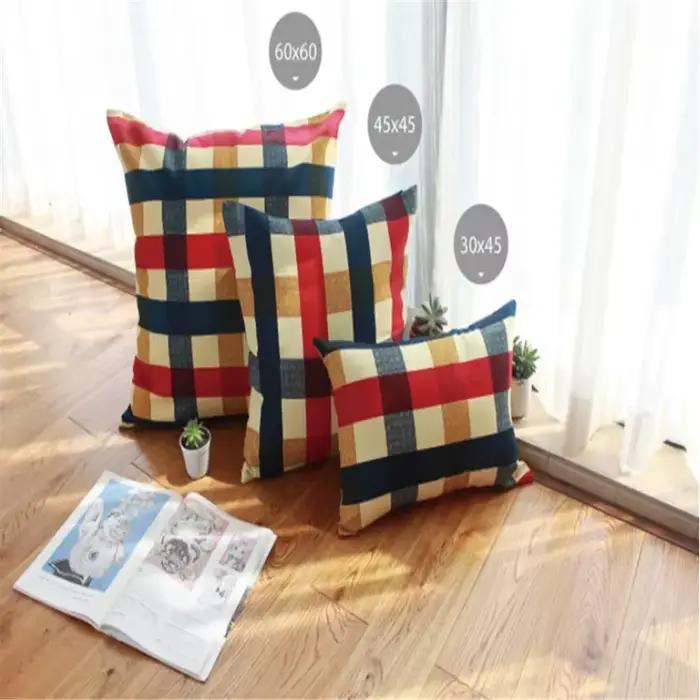 Housse de coussin classique à carreaux