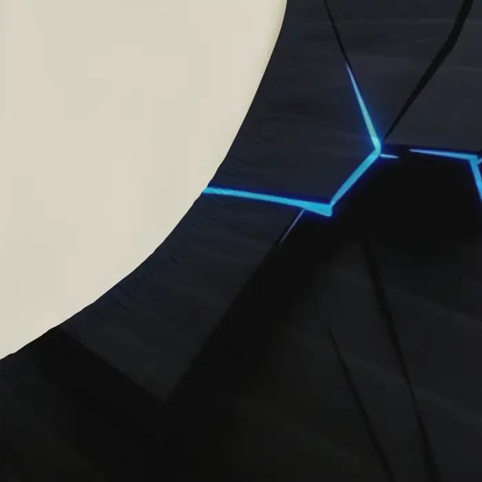 1 drap-housse 3D bleu, inspiré de la technologie