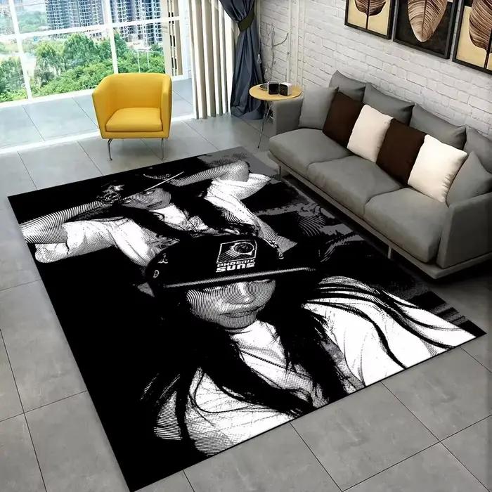 Tapis de sol antidérapant Billie Eilish Star de la mode pour chambre d'enfant