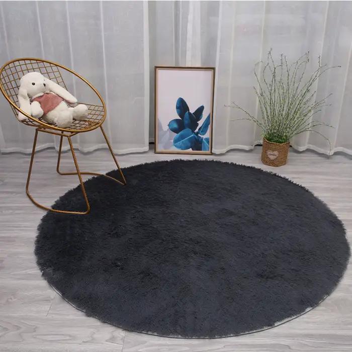 Tapis en peluche imitant le cuir de laine