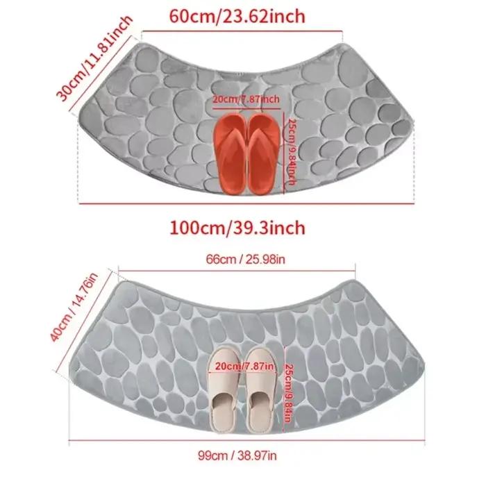 Tapis de sol de salle de bain en relief