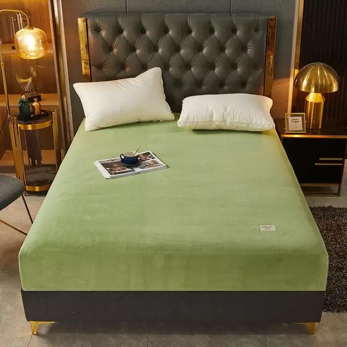 Drap-housse en velours doux et épais