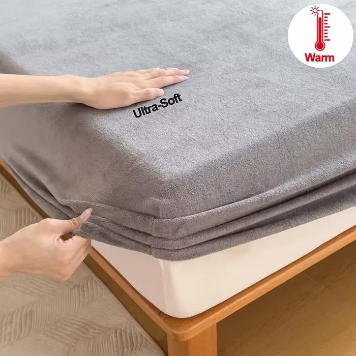 Drap-housse de lit en flanelle ultra douce