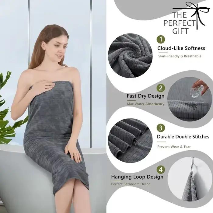 Ensemble de 8 serviettes de bain - 4 débarbouillettes, 2 serviettes pour le visage et 2 serviettes de bain - Absorbantes et à séchage rapide, idéales pour la salle de bain, la salle de sport et l'hôte
