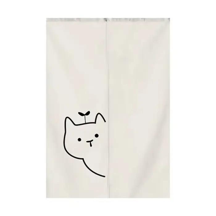 Rideau chaud de style japonais à motif chat VIKAMA