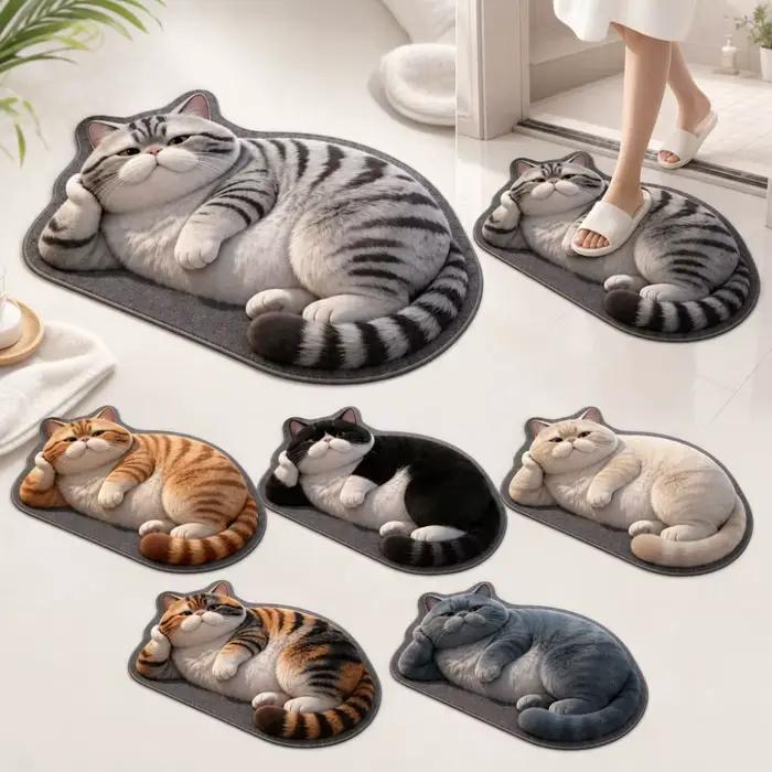 Tapis de sol 3D en terre de diatomées pour chat