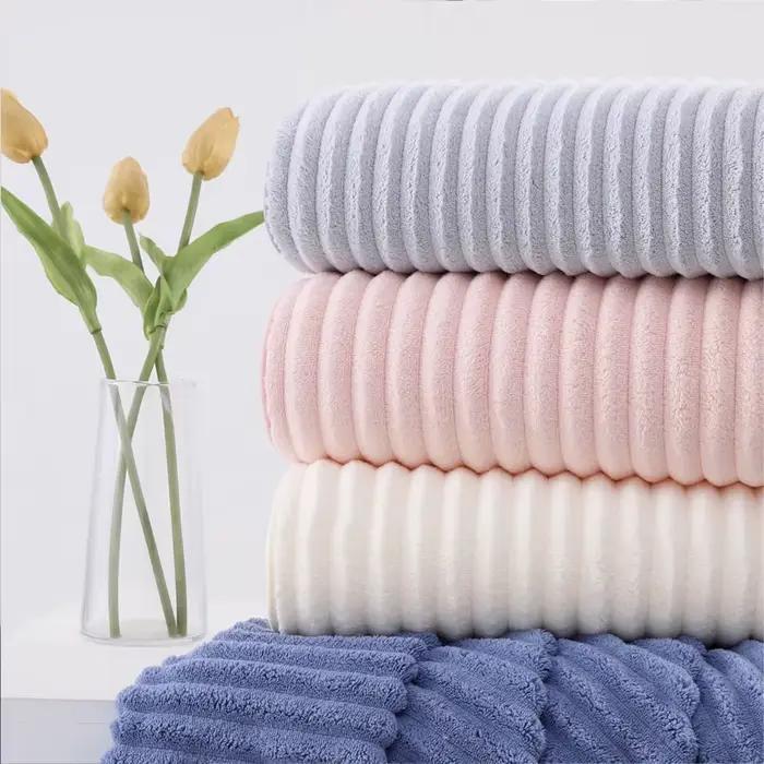 Ensemble de serviettes de bain en velours pour adultes