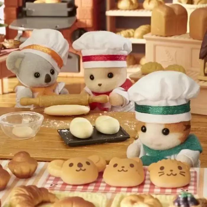 Sylvanian familles figurines d'anime maison de jeu mignon bébé poupée jouet boulangerie Chef groupe de sept Kawaii jouet cadeau personnalisé pour enfants