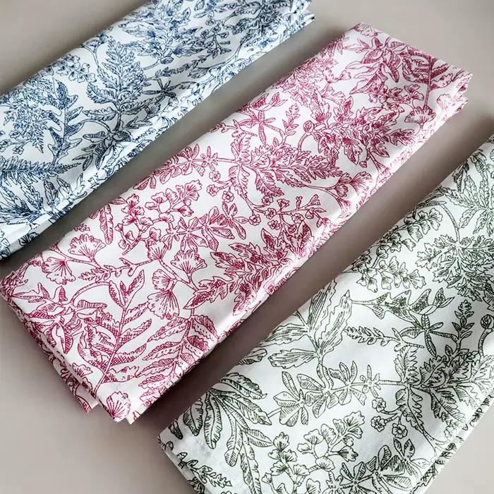 Serviette de table carrée imprimée, 100% coton, 45x45cm, 1 pièce