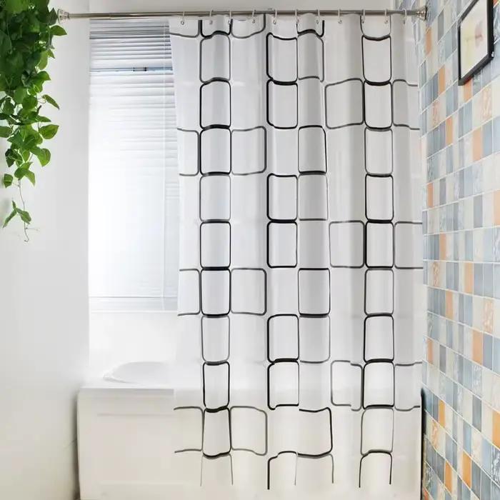 Rideau de douche étanche PEVA avec motif