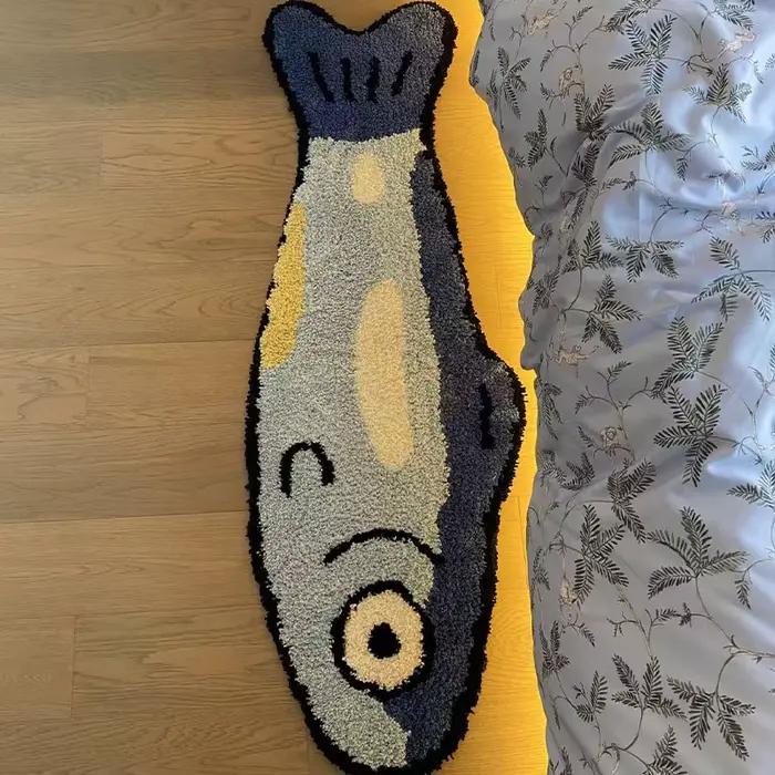 VIKAMA dessin animé saumon chambre chevet tapis décoratif