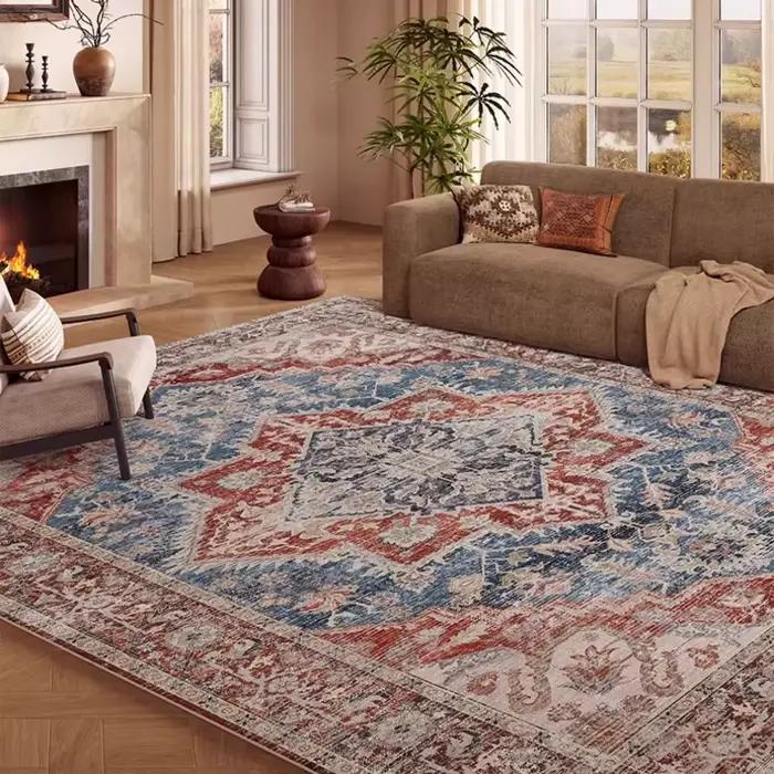 Tapis rose vintage pour salon