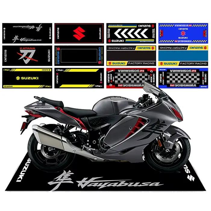 Tapis de présentation pour moto Suzuki, tapis de stationnement antidérapant pour garage, tapis de sol pour moto de sport, moto électrique, entrée, décoration intérieure