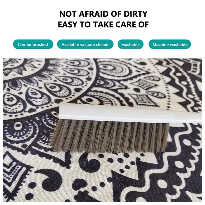Tapis en coton et lin tissé à la main