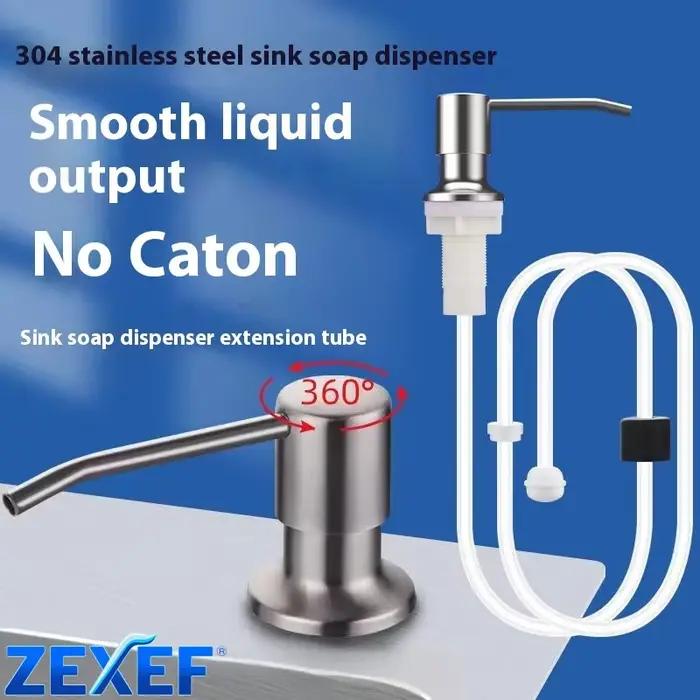 ZEXEF distributeur de savon détergent de cuisine pour évier accessoires de recharger le dessus supérieur au-dessus avec pompe à bouteille d'alcool de salle de bain liquide