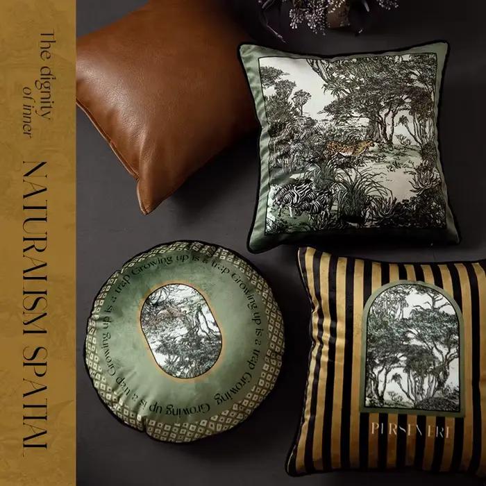 Housse de coussin Green Jungle Wild Life