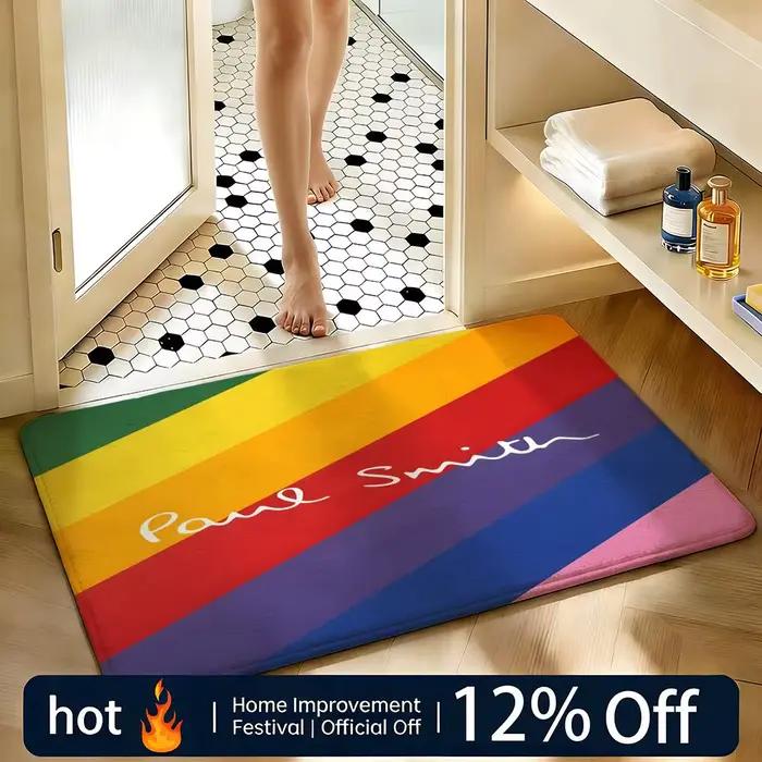 Tapis doux et absorbant antidérapant de marque Paul Smith, tapis de sol, décoration de la maison, paillasson, tapis de sol pour chambre à coucher, tapis de douche