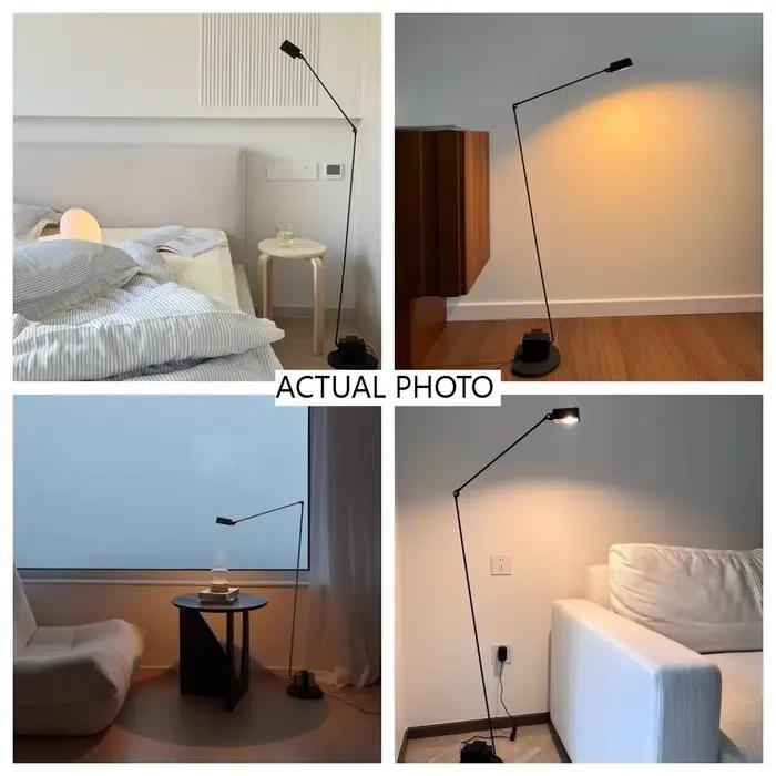 Lampadaire noir minimaliste moderne, Protection créative des yeux, lampe sur pied pour bureau, chambre à coucher, lampe de lecture