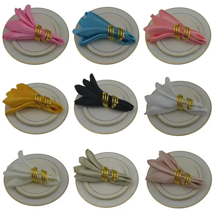 Serviettes en Satin 45x45cm pour décoration de Table de mariage