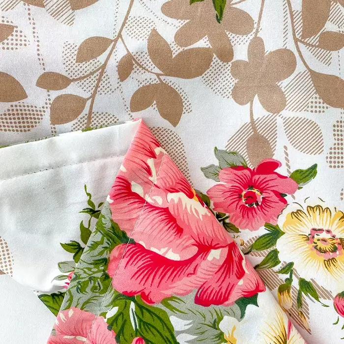 Draps-housses à imprimé floral