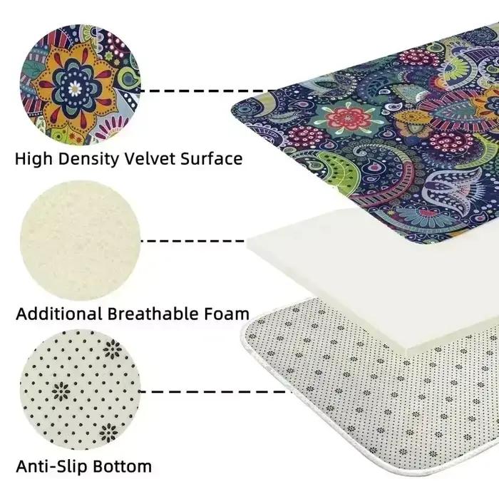 Tapis Boho botanique frais